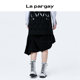 Napajia Asymmetrical mid-length skirt 2025 Spring New Women's Black Versatile Casual Skirt