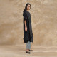 Bobo puff sleeve black dress with women's shopping mall same loose elegant chic fashion long skirt BDR2LD0813
