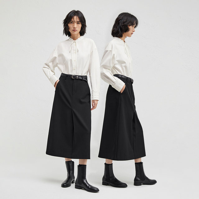 
The same style of the style of the simple skirt for women in the shopping mall 24 new winter commuter loose A-line long skirt BDR4BD3446