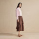 Broadcasting asymmetric ruffled skirt female 2024 spring new large lower sway A -line long skirt DDR2BD5605
