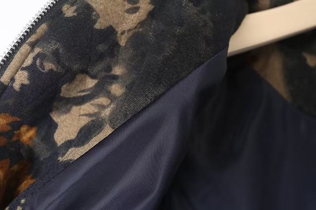 
Spring and Autumn Printed Vest and Fat Plus Large Size Middle-aged and Elderly Fashionable Mothers Wear Loose Ethnic Style Horse Clip Jacket