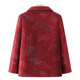 Autumn and winter large-size printed cardigan mid-length fashionable wool coat for the elderly 60-year-old grandma wearing a coat