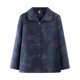Autumn and winter large-size printed cardigan mid-length fashionable wool coat for the elderly 60-year-old grandma wearing a coat