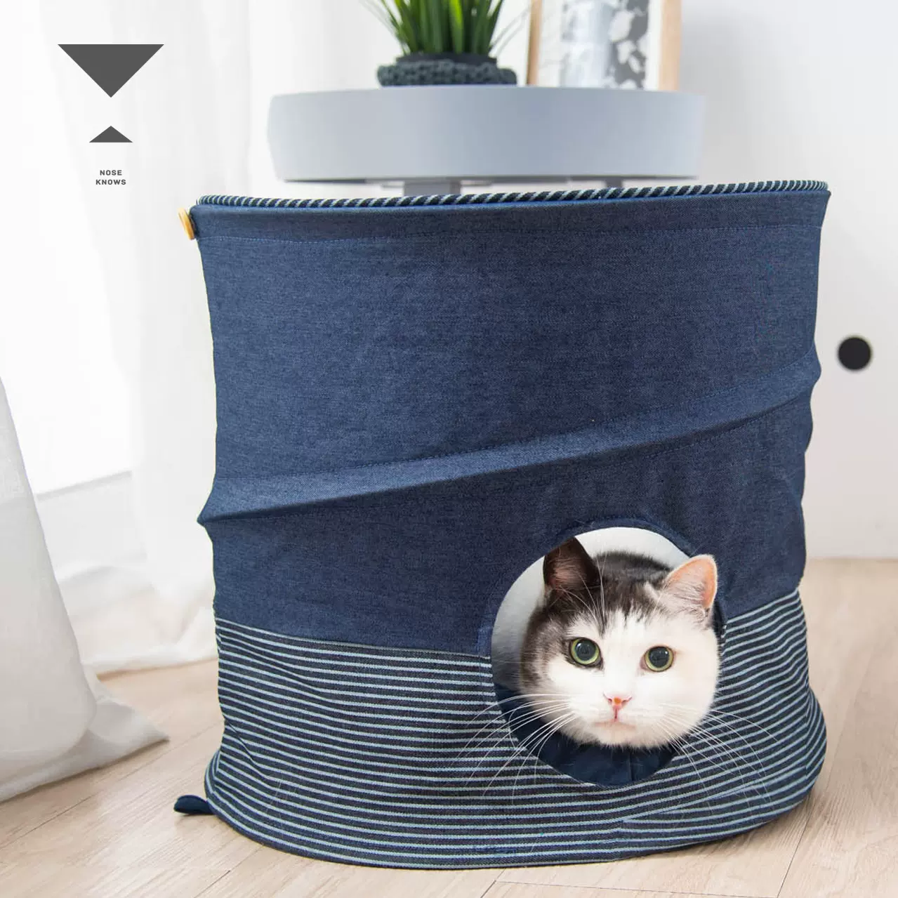 日式折叠猫窝半封闭猫帐篷深度睡眠猫床宠物用品四季