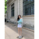 MULVAN gray skirt for women new high-waisted hip A-line skirt versatile anti-exposure skirt pants