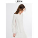 
Lecho round neck lace top new autumn basic versatile light sweet Korean girl full cotton long sleeves