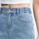 Lecho Elastic waist flared jeans 2025 summer new long-leg slit design to make you look thin and high-waisted trousers
