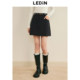 Lecho Korean college style skirt winter new A-line short skirt Gray basic gray skirt