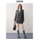 Lecho Gray Series 2025 Spring New Style Straight Shoulder Bow Design Sense Flat Collar Striped Blazer