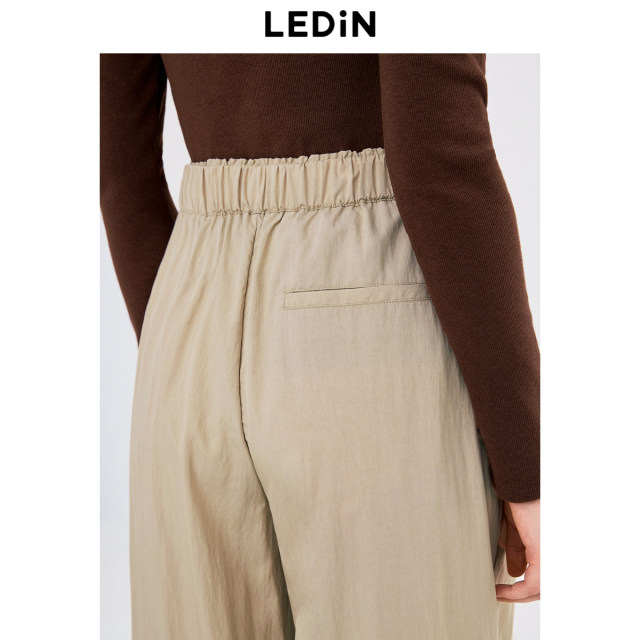 Lecho High-waisted Wrinkled Trousers New Autumn Loose All-match Pants Korean Casual Wide-Level Yamamoto Trousers