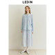Lecho blue ankle long skirt 25 spring new lysel flowing big skirt hem umbrella skirt Korean sweet skirt
