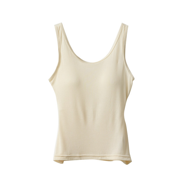 Lightweight and comfortable Ms. Bra thin vest with mulberry silk foundation base top
