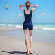 Sanqi swimsuit women one-piece boxer pants sexy, slim and conservative Korean conservative, with larger size swimsuit 19068