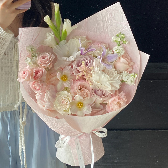 Stone pattern paper bouquet wrapping paper texture paper wrinkle texture flower art material flower shop wrapping paper art paper