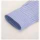 MSGM Spring New Blue White Cotton Striped Letter Embroidery Women's Mid-Length Shirt Yintai Department Store