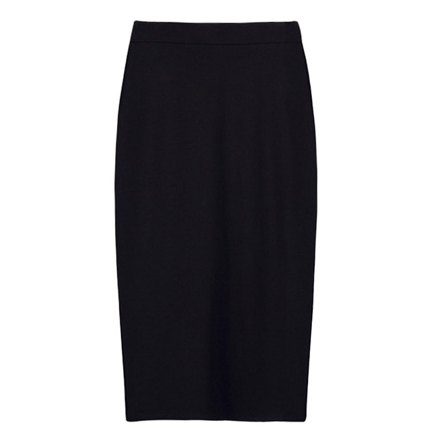 Women's 2025 Spring and Autumn Korean high-waisted slim hip skirt with a slit step back half-length skirt
