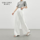 Qiushui Yiren H-shaped wide-leg real pocket casual pants 2025 early autumn new women's casual simple versatile trousers