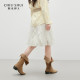 Qiushui Yiren white A-line skirt beautiful midi skirt 2025 summer new lace lace gentle skirt