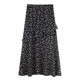 Qiushui Yiren temperament floral chiffon long skirt 2025 summer new women's high waist slit loose a-line skirt