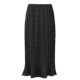 Qiushui Yiren Fashion A-line Skirt Black Mid-length Skirt 2025 Summer New Fashion Pleated Skirt