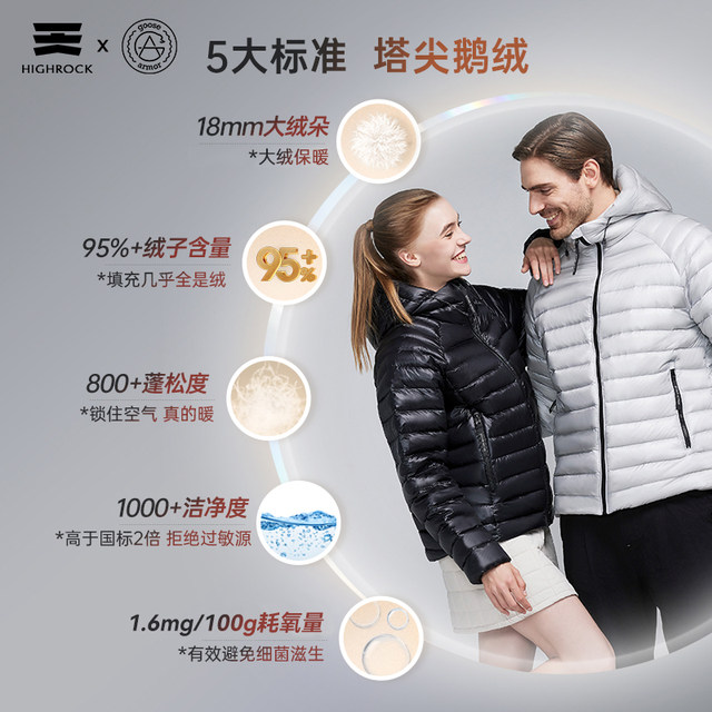 Tianshi down jacket goose armor 95%white goose down 800+ men and women lightweight outdoor bone rows 419 function 1.0
