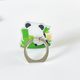Cute creative panda mobile phone ring buckle holder acrylic mobile phone back sticker desktop lazy holder buckle rotation