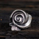 Couple ring single pattern hammered dark texture open skull ring ornament original handmade silver brass