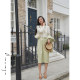 Elwing original fruit green long-sleeved suit high waist skirt suit women's 2025 autumn new casual two-piece set