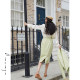 Elwing original fruit green long-sleeved suit high waist skirt suit women's 2025 autumn new casual two-piece set