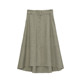 Answer to the A-line skirt for autumn new product elegant commuter style high-waist long skirt with belt 243MB1205