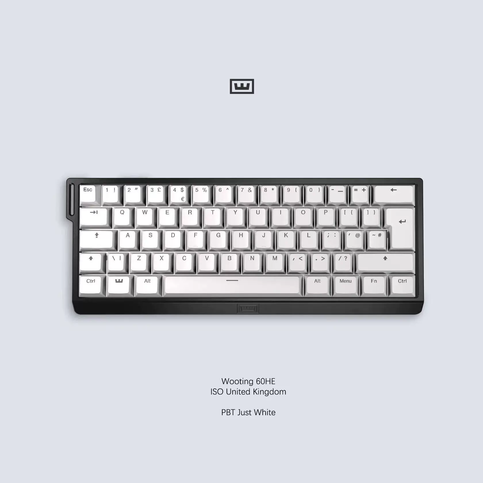 Wooting 60HE - ISO UK 白色限定款PBT 电磁轴磁吸感应式键盘-Taobao
