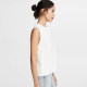 Spot Paul / Joe Sister cute cat pocket loose sleeveless T -shirt vest female blue and white gray
