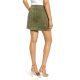 Clearance spot Blank Denim A-line high-waist slit zipper to make you look slim suede mini mini skirt red and green