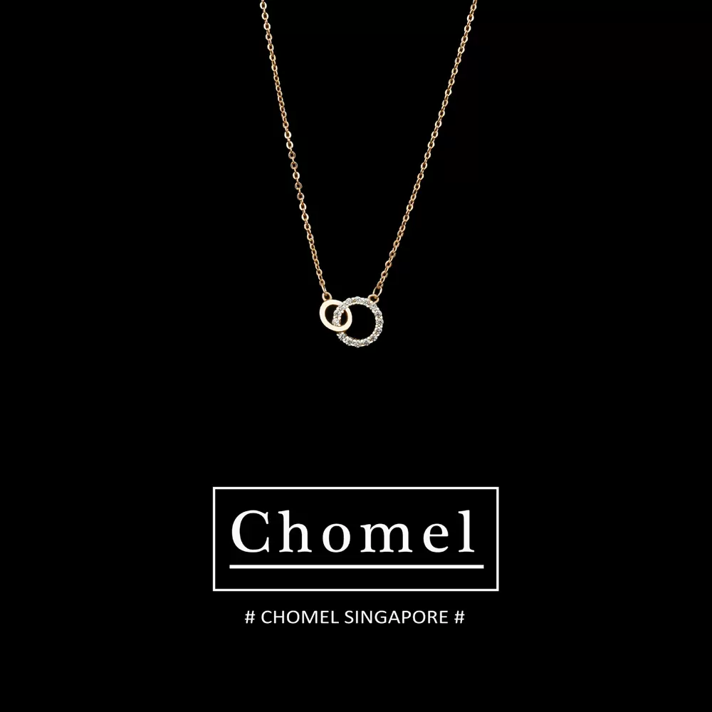 新加坡chomel项链女几何圆环银轻奢锁骨链ins小众送