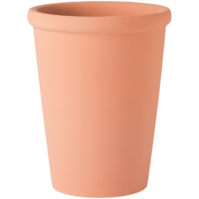 Red pottery flower pot thin edges and thin round pottery bamboo, kapok leaves, juanhua green plants clay breathable pot special price
