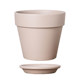 Clay international thin edges, thin and round mocha flower pot, qinye leaf, banyan green ivy succulent high and low pot with tray