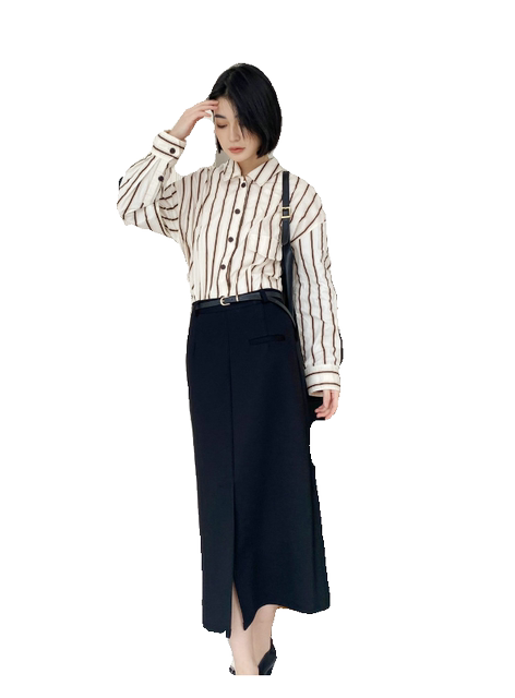 
Spring and summer black suit straight skirt temperament commuting high waist hip-packing one-step skirt long skirt long casual large size