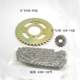 Silver steel size mini side three-wheel YG150-22 motorcycle universal original accessories big fly small fly chain set chain