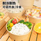 Yunlei disposable lunch box kraft paper round bowl with lid 750ml*12 set of fruit salad bento picnic packaging box