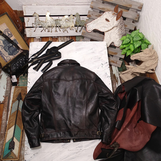 Curphey Leather Jacket - Japanese Retro Horsehide Coat