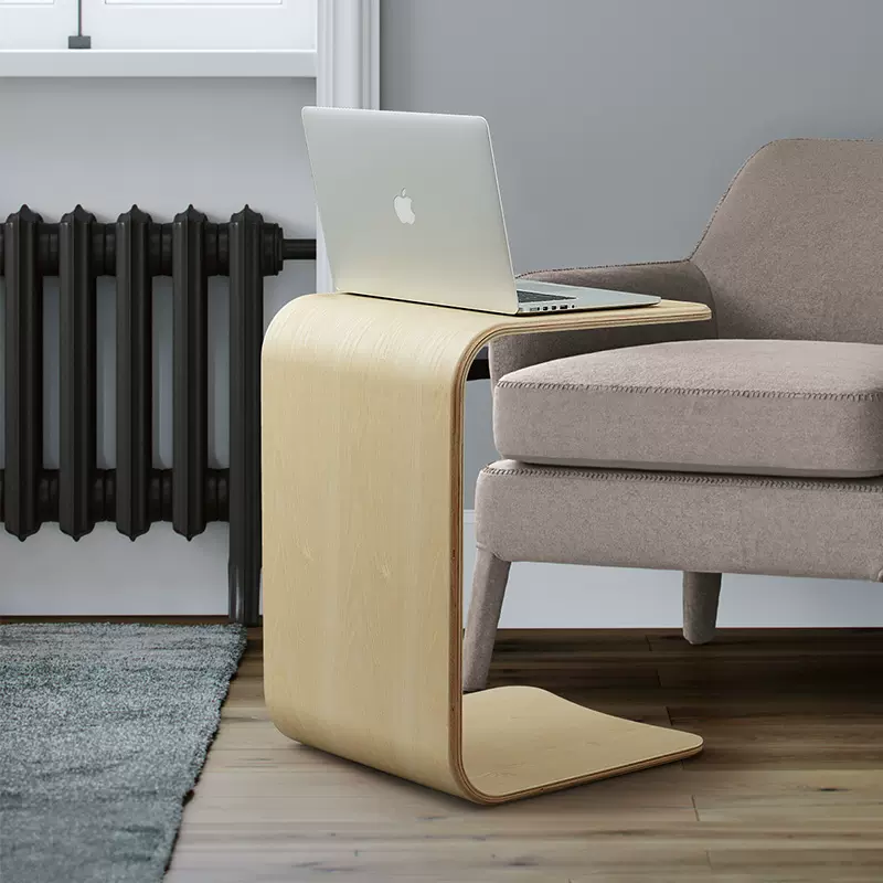 木目移动c型沙发中间小茶几边几小户型u型边桌