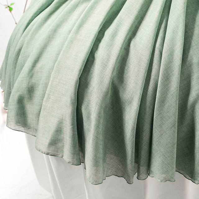 2025 Renaissance Retro Cotton and Line Skirt for Women in Summer Zen High Waist Irregular Large Line Mid-Long Skirt