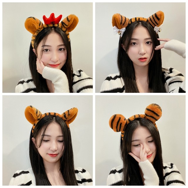 Cute tiger headband headband cos little tiger ear headband cartoon animal hairpin female hair accessories performance props