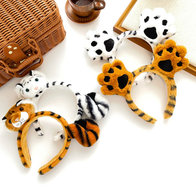 Cute tiger headband headband cos little tiger ear headband cartoon animal hairpin female hair accessories performance props