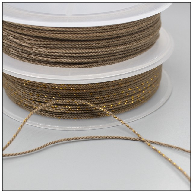 0.8mm hand-rubbing cotton thread (added gold) bracelet tassel cotton rope non-elastic fine cotton rope wrapping rope beaded rope