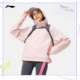Li Ning half-zipper sweatshirt丨New spring and autumn women's pullover hooded top casual loose solid color sportswear
