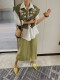 High waist draped pleated skirt for women mid-length 2025 new straight pencil slimming Korean version versatile color A-line