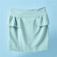 104 Pure color ruffled skirt 71289 High -waisted slimming after the zipper spring and autumn temperament versatile hip skirt

