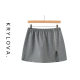 Spring cotton one-piece zipper small butt curtain sweatshirt skirt slit yoga sports running cover strap base elastic skirt