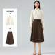 Aosidu autumn high-waisted skirt for women a-line large hem skirt small versatile loose slim mid-length skirt
